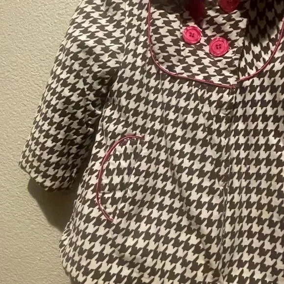 Penelope Mack LTD Girl Checkered Coat Size 24M - Picture 5 of 8